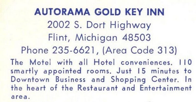 Autorama Motel (Autorama Gold Key Inn) - Postcard